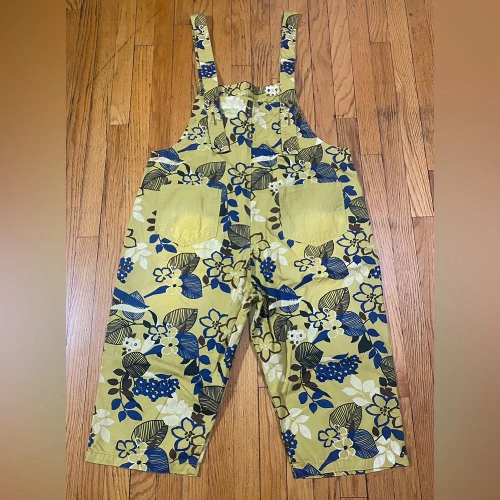 Unique, midi floral overalls